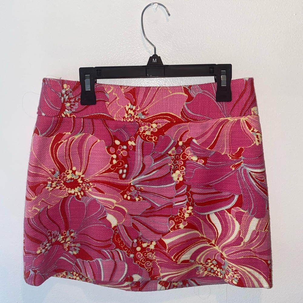 VINTAGE Dolce & Gabbana Pink Hibiscus Mini Skirt